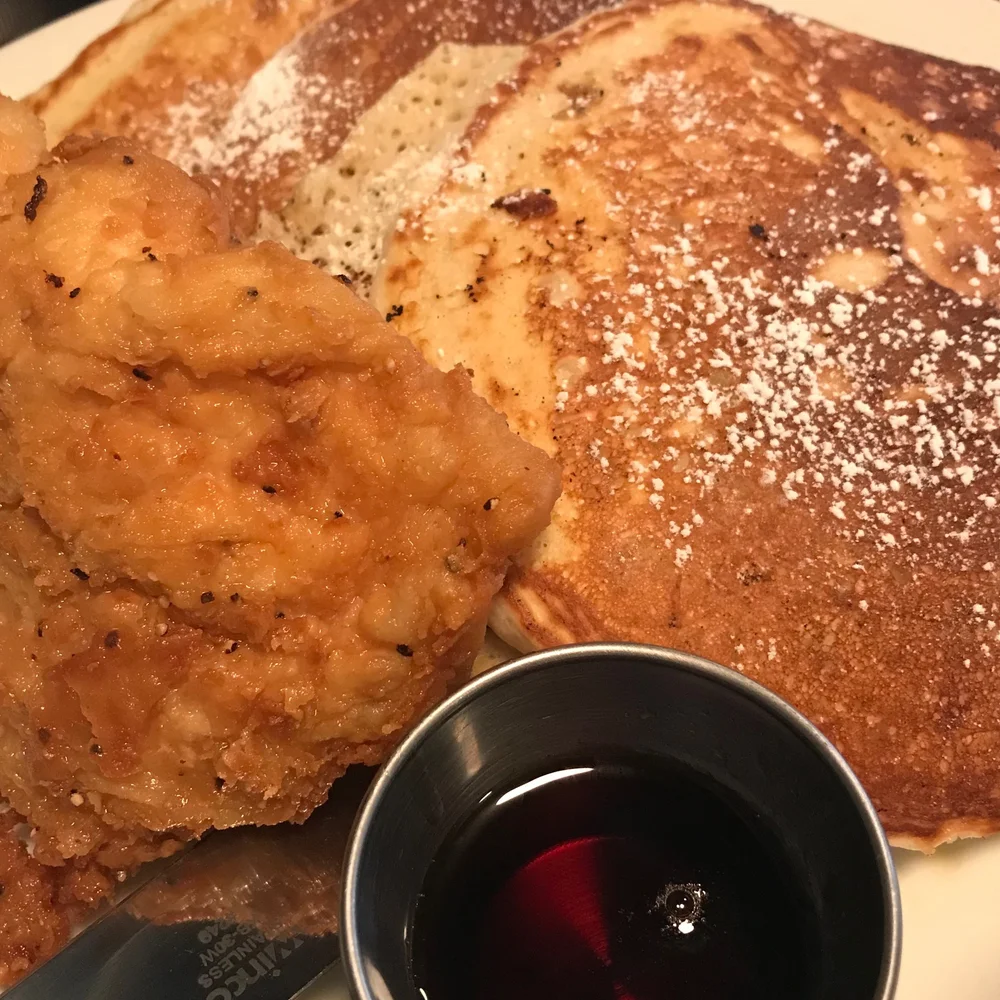 Blueberry Pancakes & Chicken