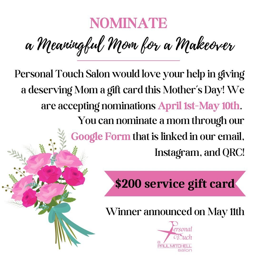 Simply give us a short blurb about why this lady in your life deserves to win this makeover. Maybe she is your biological Mom, Step-Mom, Mother-in-law, Aunt, Friend, or just a really special Lady to you. Maybe she is a single mom doing her best. Mayb