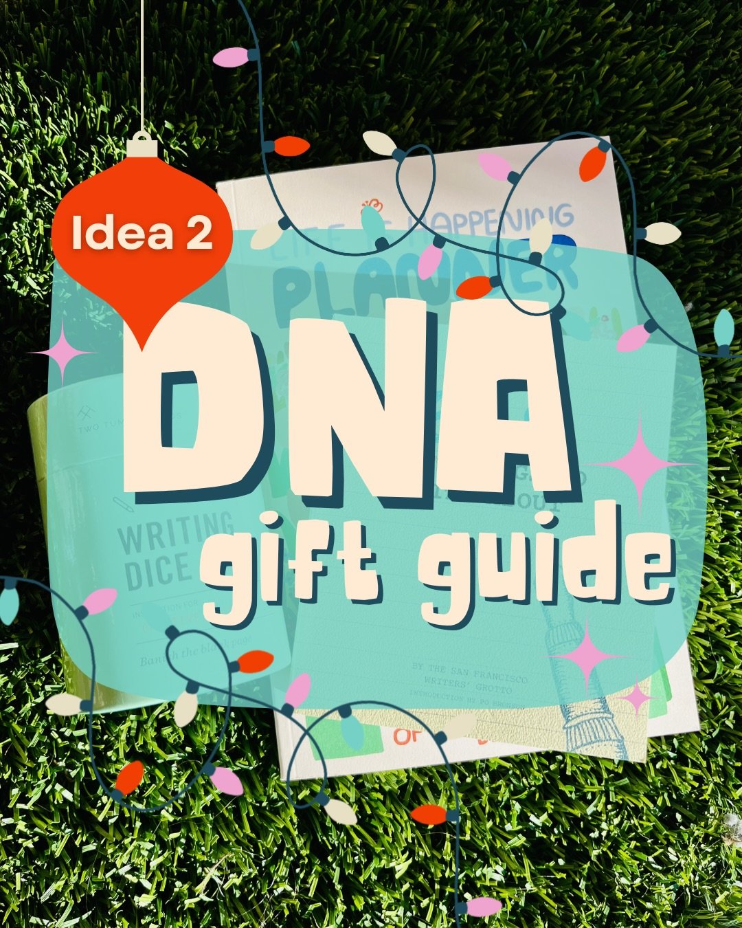 #dnagiftguide⁠ idea 2 is upon us!⁠
⁠
Today&rsquo;s bundle is for the writer in your life:⁠
⭐ writing dice to spark inspiration⁠
⭐ an idea book for even more topics to write about⁠
⭐ and a planner to keep everything organized⁠
⁠
This month, we will be