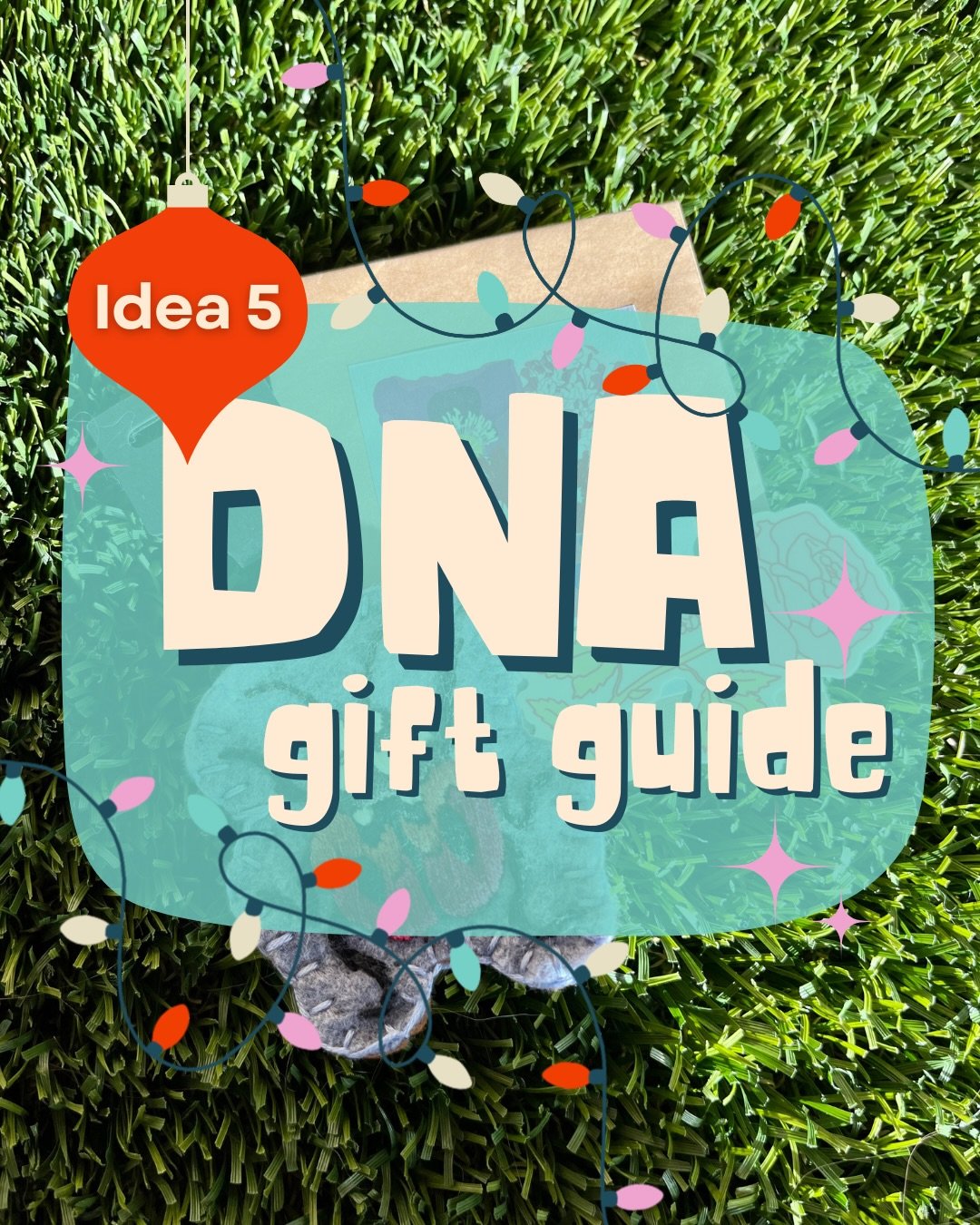 Idea 5 of the #dnagiftguide⁠ is small but mighty⁠!⁠
⭐ hand embroidered keychain by @snotlobster⁠
⭐ flower seeds from @amanda_zoey_weathers⁠
⭐ and an inspirational sticker by @blind.hill.creates 🌹