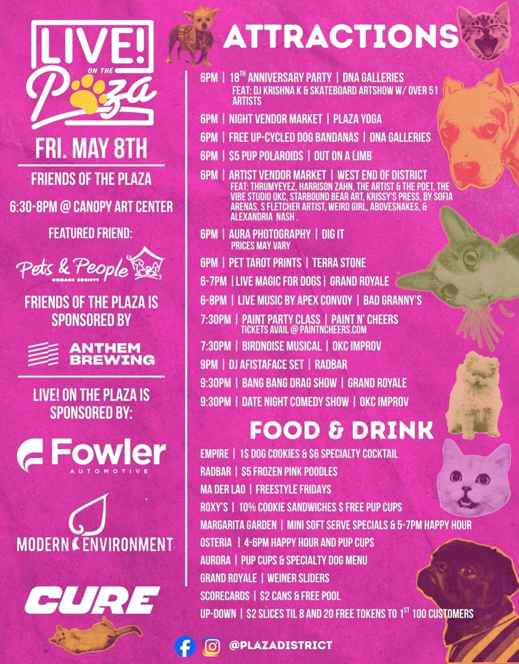 Tonight is all about the pets ❣️🐶🦴 from 6-10pm we will be open and giving away free! dog bandanas made from second-hand fabrics (while supplies last)⁠
⁠
If you couldn&rsquo;t make it to our party last night, come by tonight! There is so much to do 