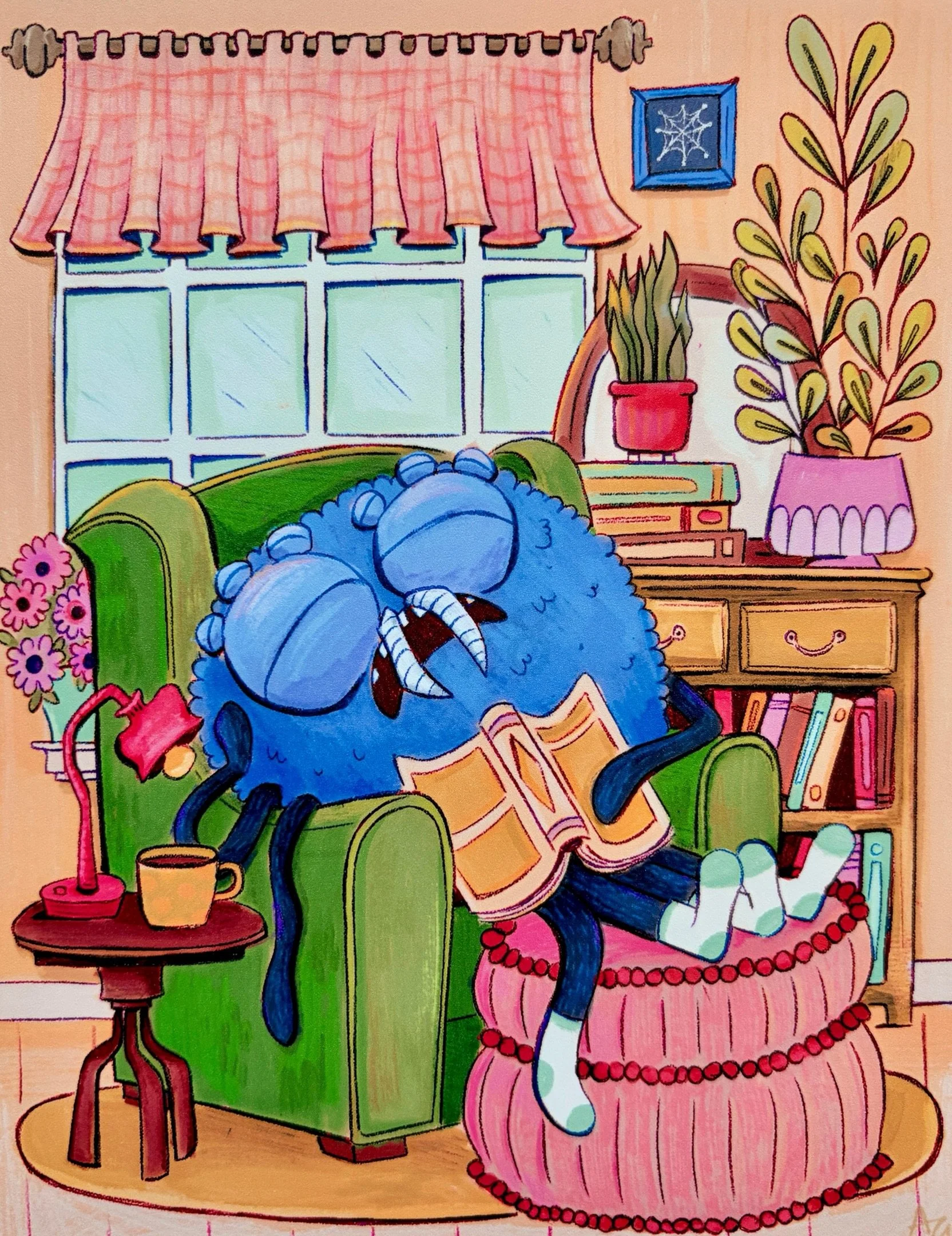 Frogs, SpongeBob or spiders taking a nap? 🐸🕷️🧽 We&rsquo;ve got the whimsical print to fill your space! Always by a local artist too ✨️