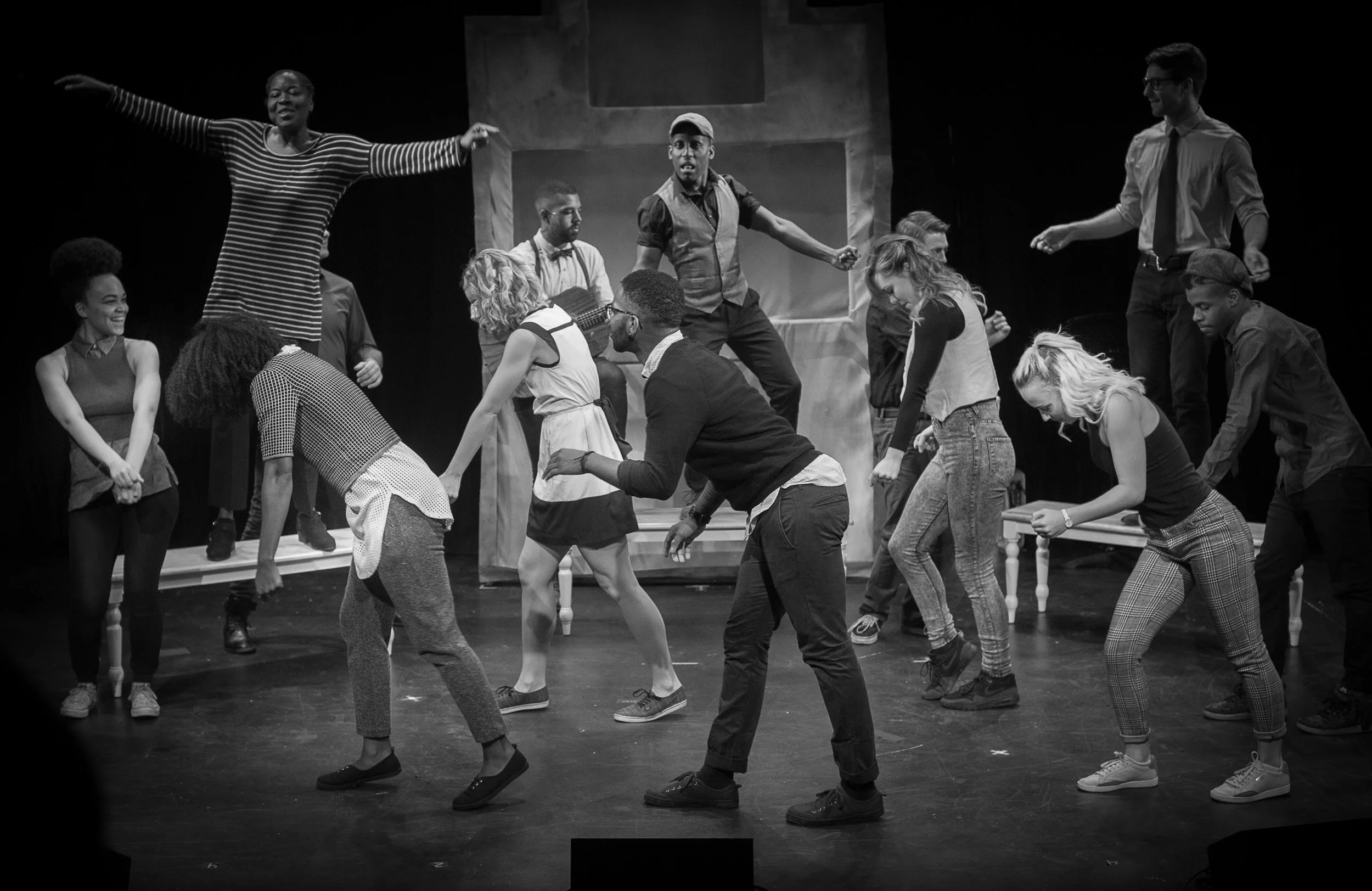 Freedom Riders: the civil rights musical acorn theatre, NYC august 1-5, 2017 part of the 2017 New york musical festival writing by richard allen music and Lyrics by richard allen & taran gray direction by whtney white musical direction by steven Cuevas scenic design by niko rabbitt costume design by bradley lock lighting design by Kate McGee Sound design by ken goodwin stage management by kelly Hardy Photo by Blue Fairy Photography