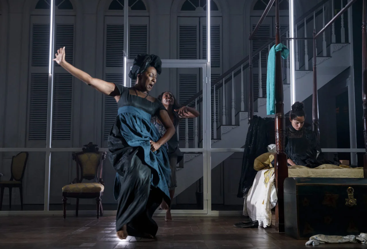 The House that will not stand new york theatre workshop, nyc July 11- august 19, 2018 writing by marcus gardley direction by lileana blain-cruz scenic design by adam rigg lighting design by yi Zhao sound design & orig. music by justin ellington hair and wig design by cookie jordan dialect and vocal coaching by dawn-elin fraser stage management by terri k. kohler photo by Joan Marcus