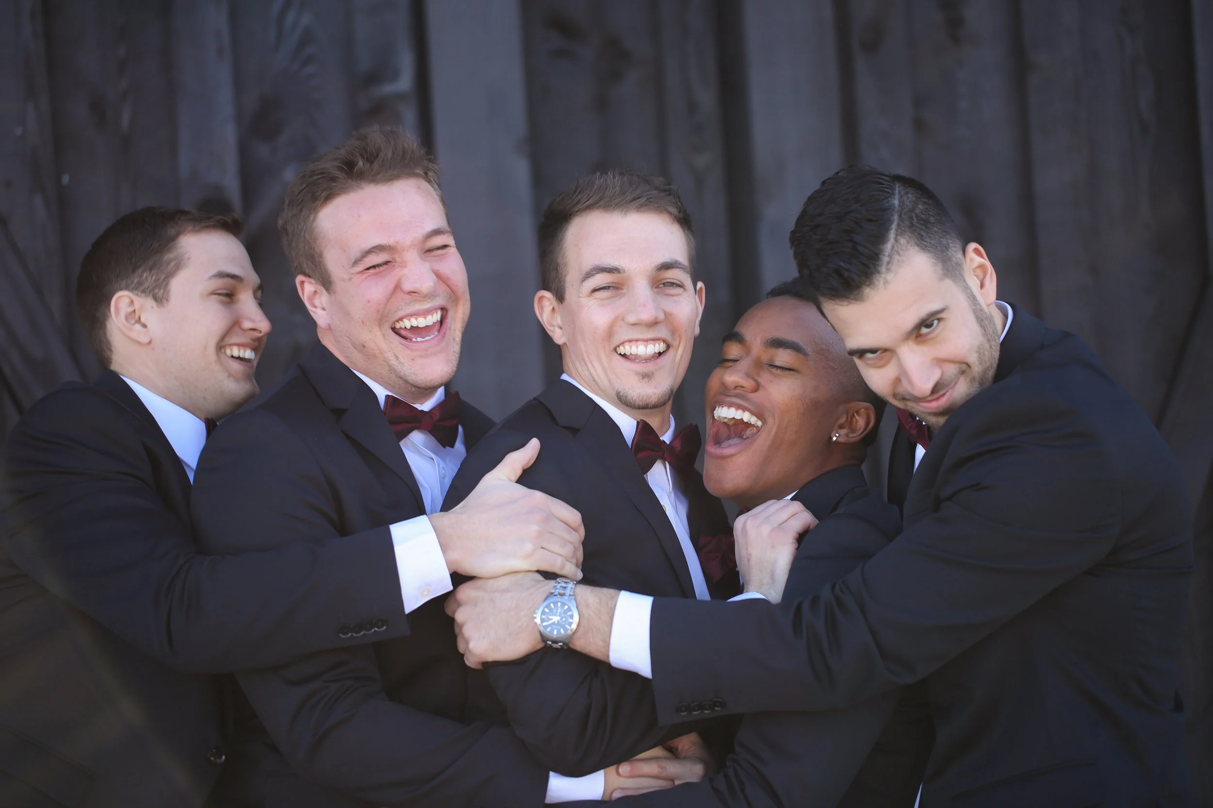 Groomsmen having a great time
