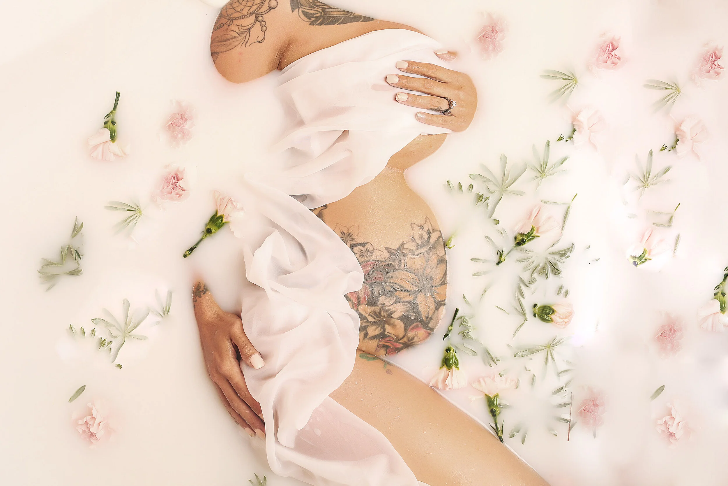 Maternity portrait milk bath photography.jpg