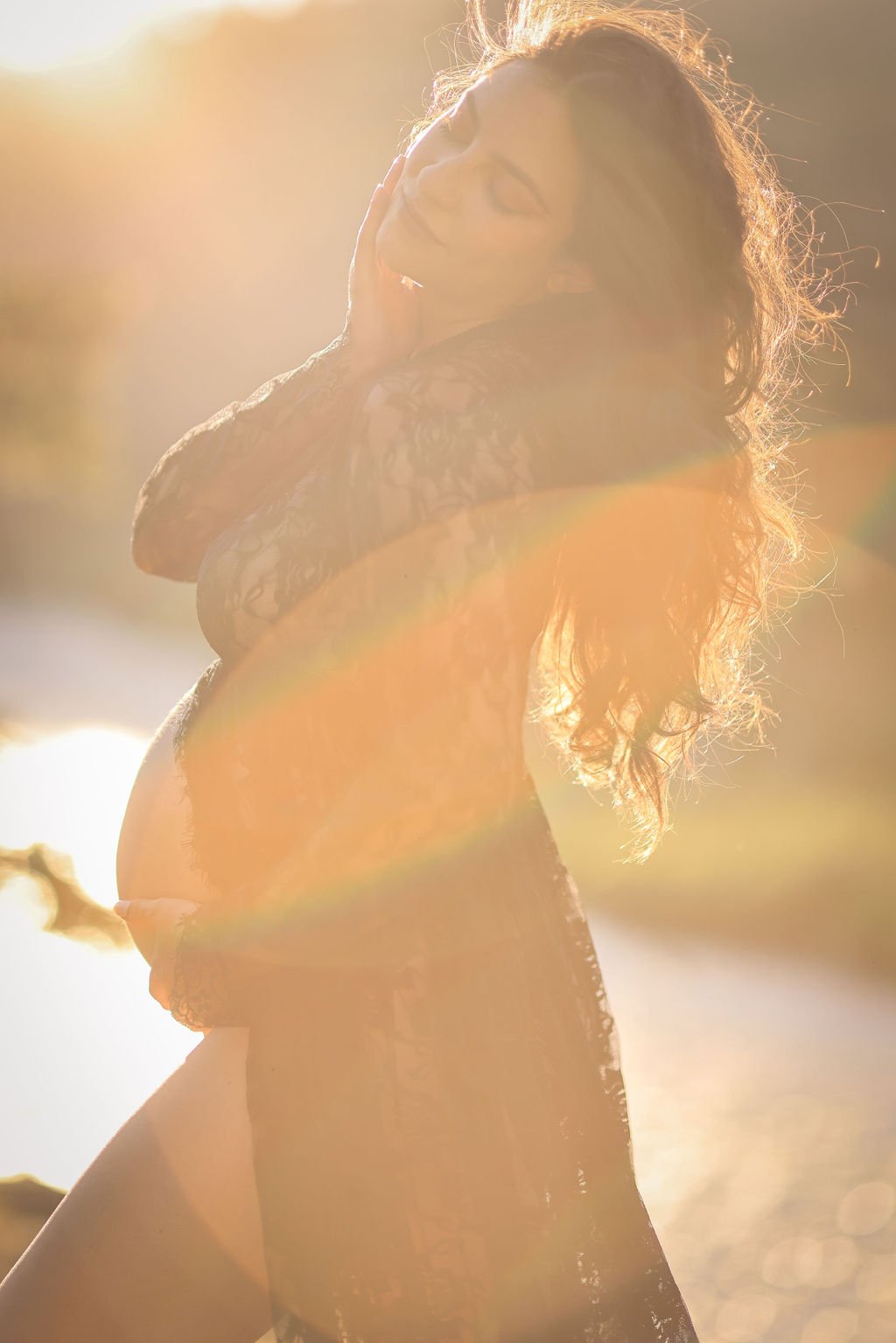 Maternity portrait at sunset.jpg