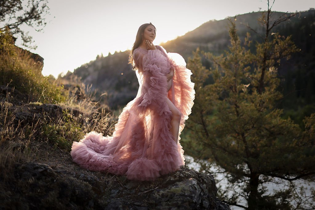 Over the top pink maternity gown.jpg