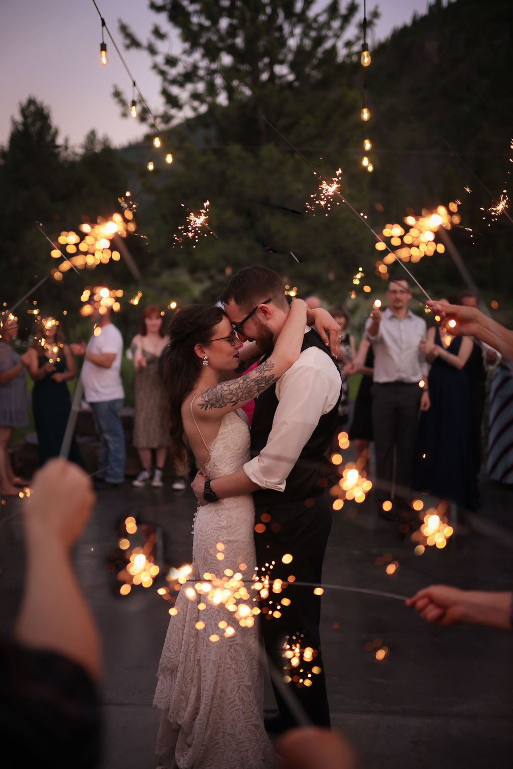 Wedding sparklers at the White Raven.jpg