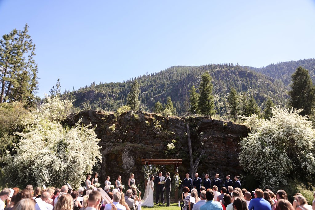 Wedding ceremony at the White Raven in Alberton Montana.jpg