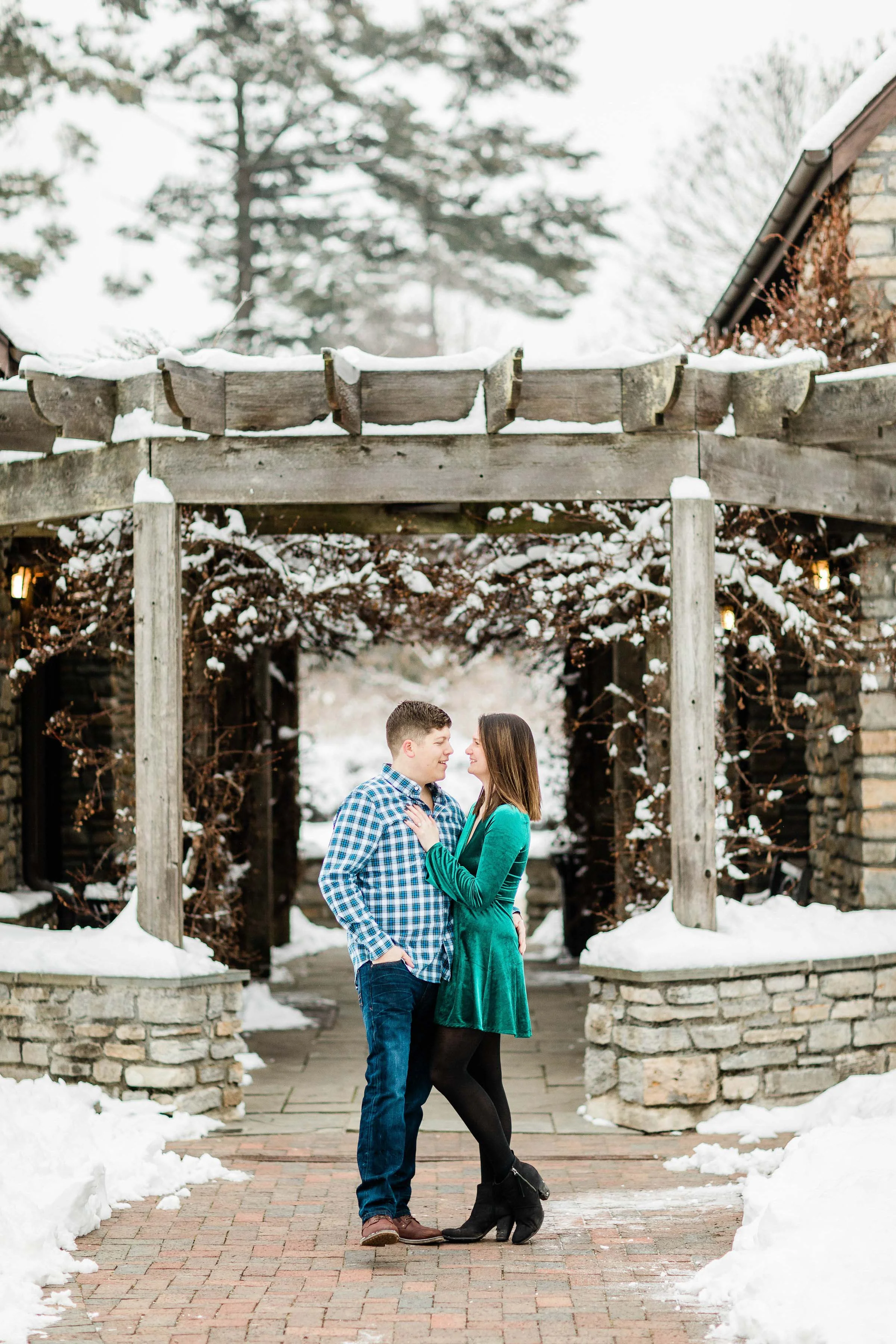 Alexis Ross Snowy Glenwood Gardens Engagement Session Cincinnati Engagement Photography Lauren Day Photography