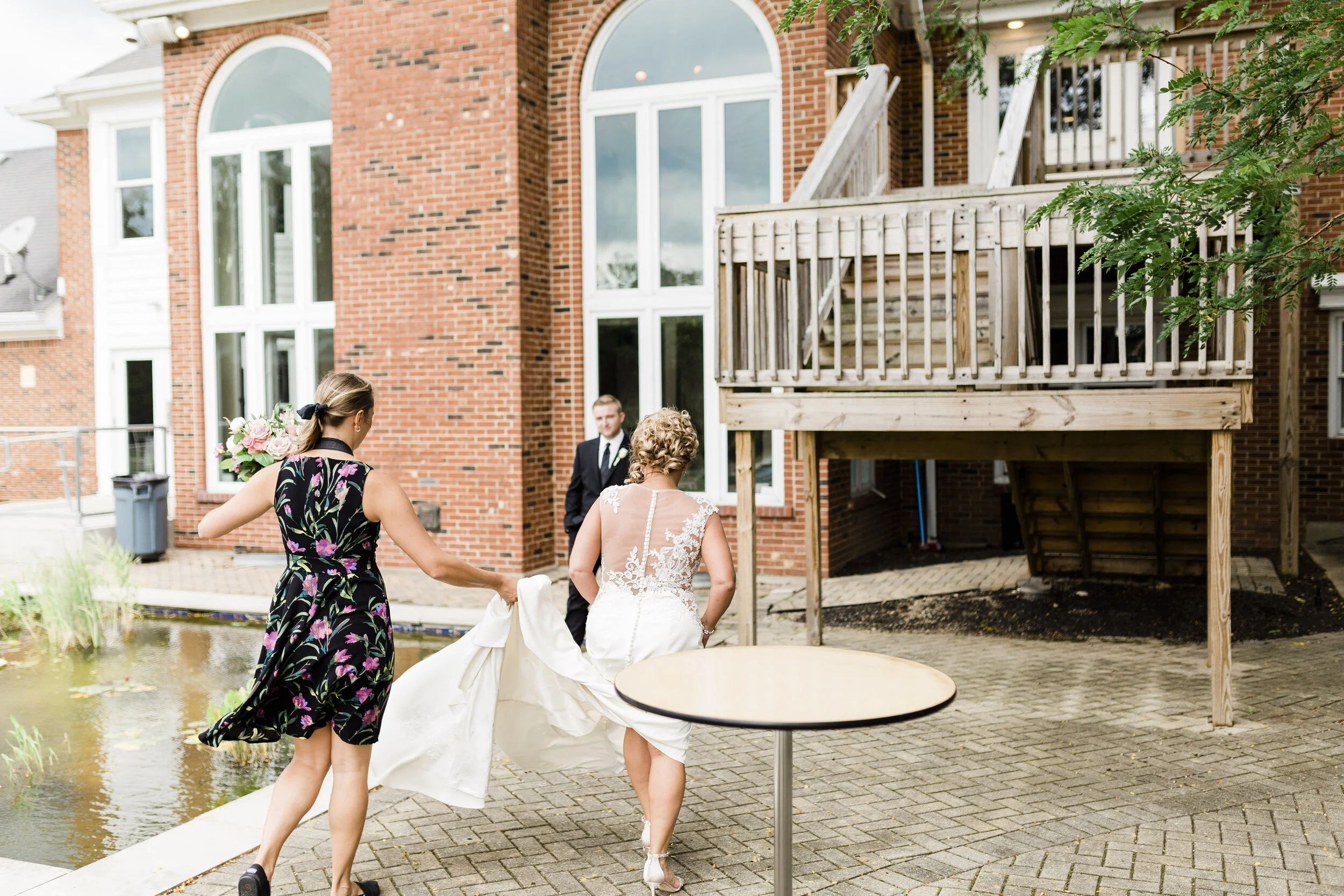  Rushing inside as the wind picked up! Luckily it never stormed. :) 