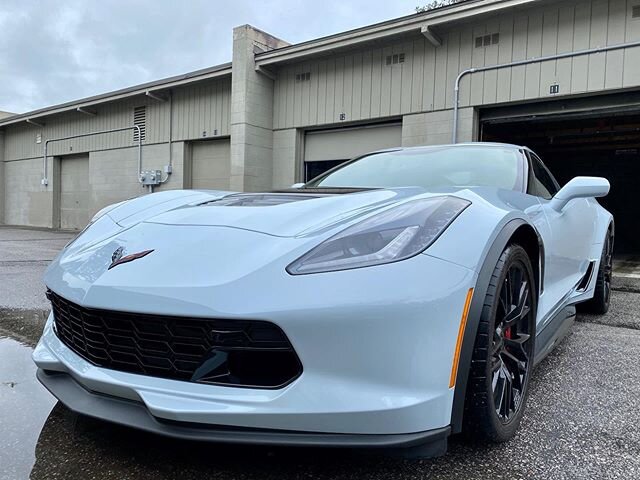 This beautiful 2019 Corvette Z06 in ceramic matrix gray metallic is now ready for the road &amp; track thanks to XPEL Ultimate Plus paint protection film.  The vehicle received a partial PPF kit with a few extra pieces on the rockers to protect it on