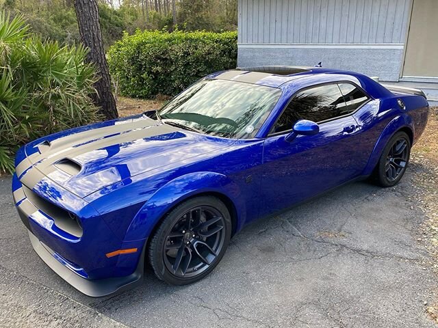 2019 Dodge Challenger  SRT Hellcat Redeye Widebody featuring @xpel Prime XR window film on all glass for superior heat rejection and occupant protection. 
Feel free to call us @ 843.842.2001, email trustautospa@gmail.com or stop by the shop and see h