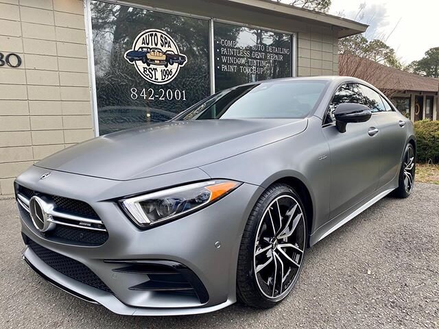 Matte finish is a beautiful option on this 2019 Mercedes AMG CLS 53. With only 1,600 miles, the front end was quickly becoming damaged and the owner wanted it to stop. We wrapped the entire car in @xpel Stealth PPF to ensure years of driving enjoymen