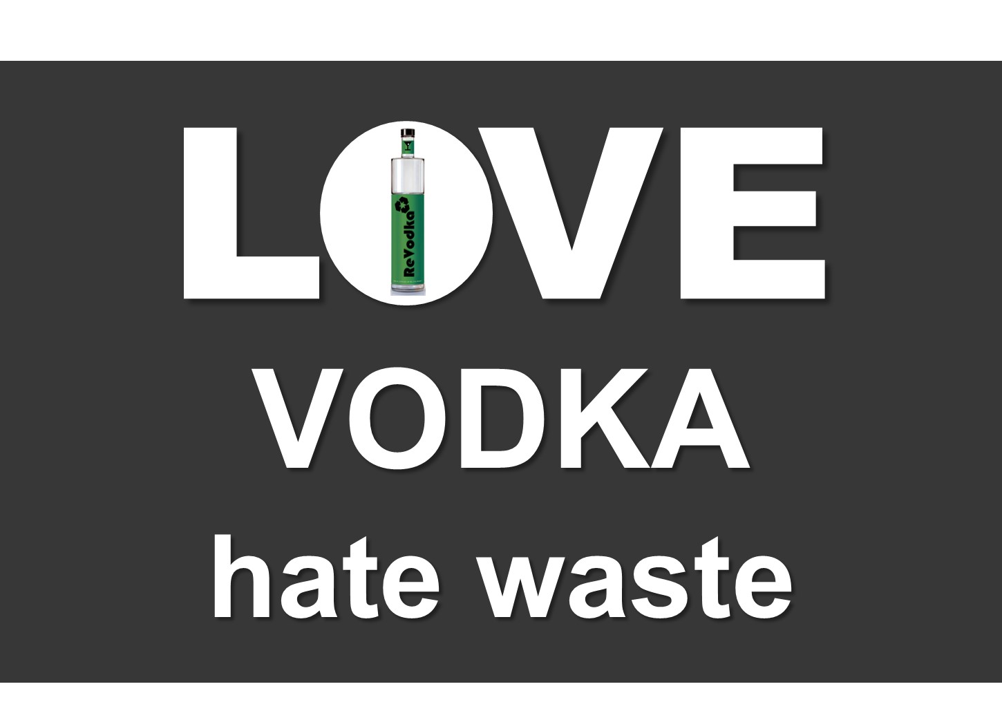 ReVodka was a thought project for my business strategy course. We were tasked to come up with a new viable business model using an agricultural commodity (and the end product had to be consumable). Our team was given grain. From this we came up with the idea to create consumable ethanol from recycled cereals. Take a look and ponder the idea with an ice cold glass of your favorite beverage. 