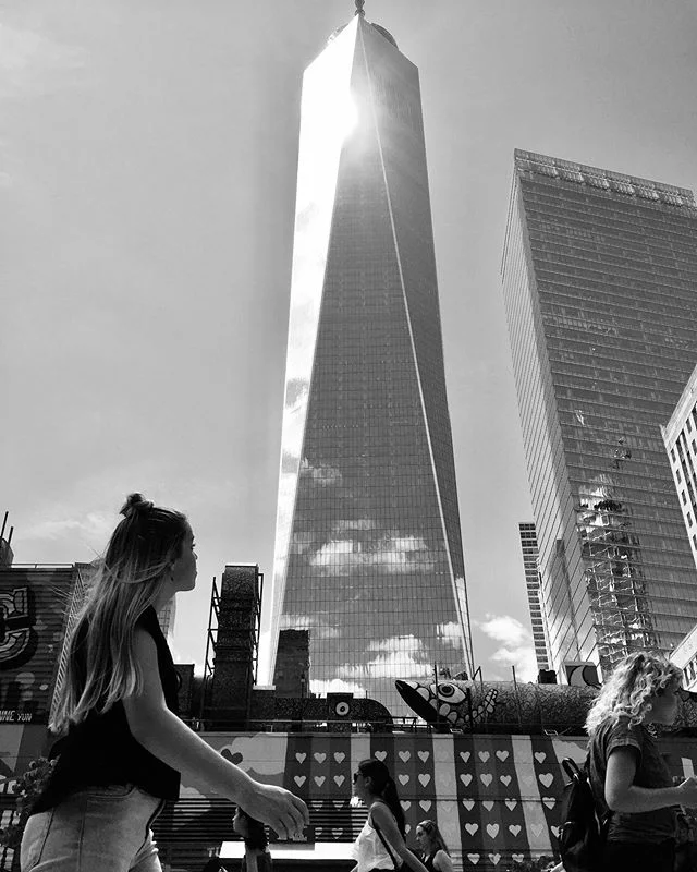 Tourists admiring #oneworldtradecenter in #nyc.