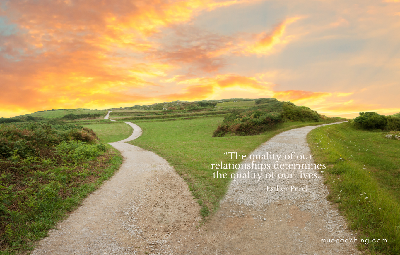 coming to a crossroads, pausing before choosing a path, symbolizing waiting for someone to change in a relationship.