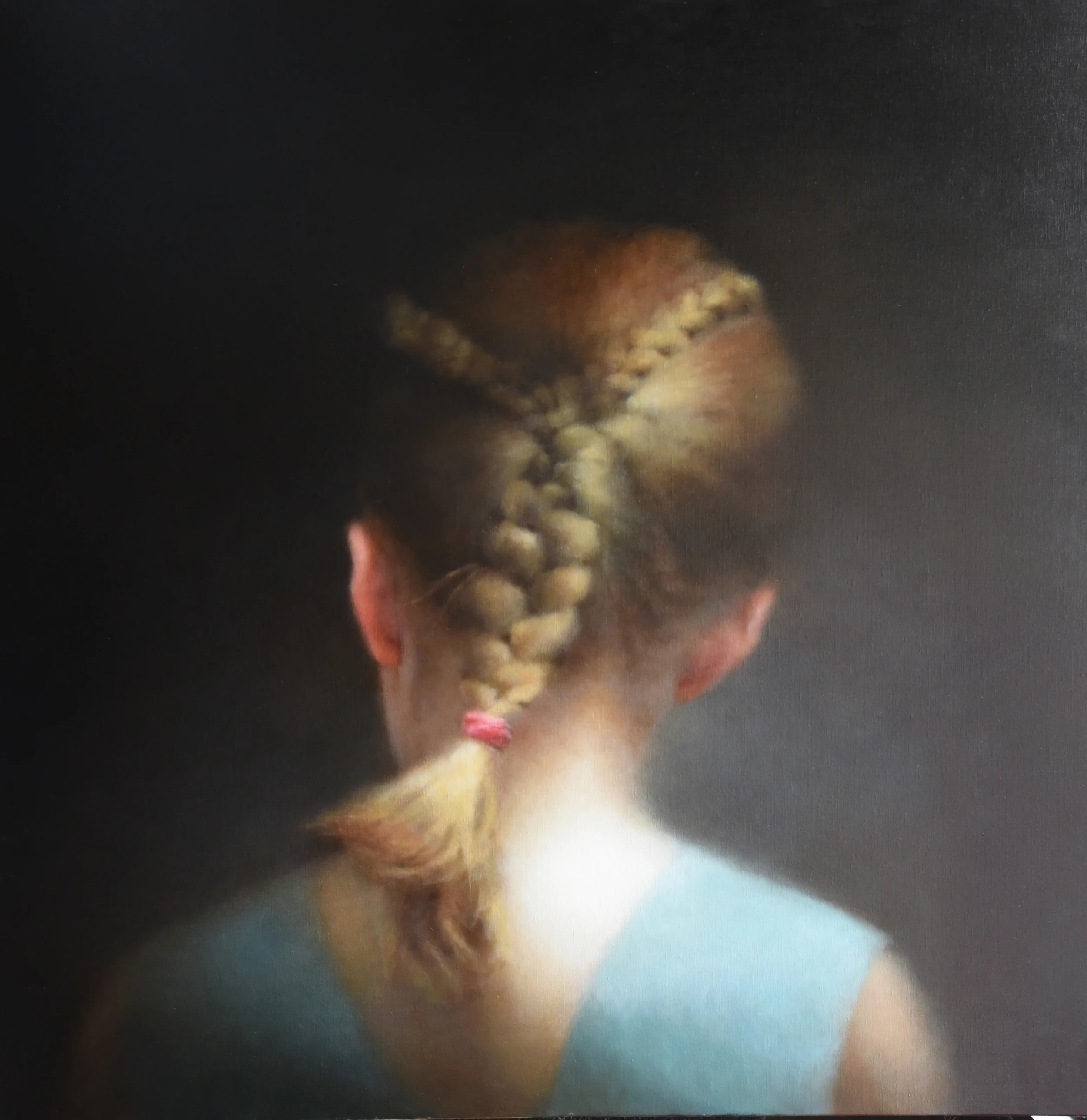 La jeune fille à la tresse - 130x130 cm - Coll. privée