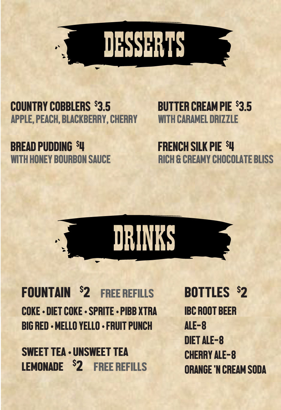 Menu — Bootleg BarBQ