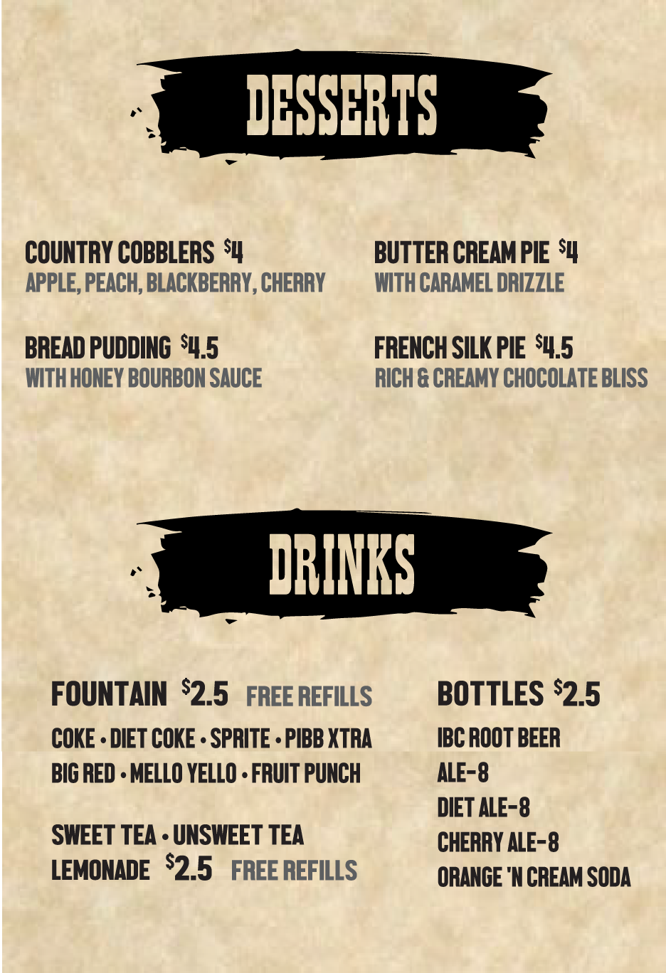 Menu Gallery — Bootleg Bar-B-Q