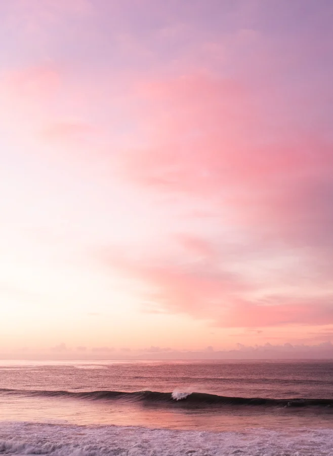 beautiful little wave at sunrise in Santa Barbara