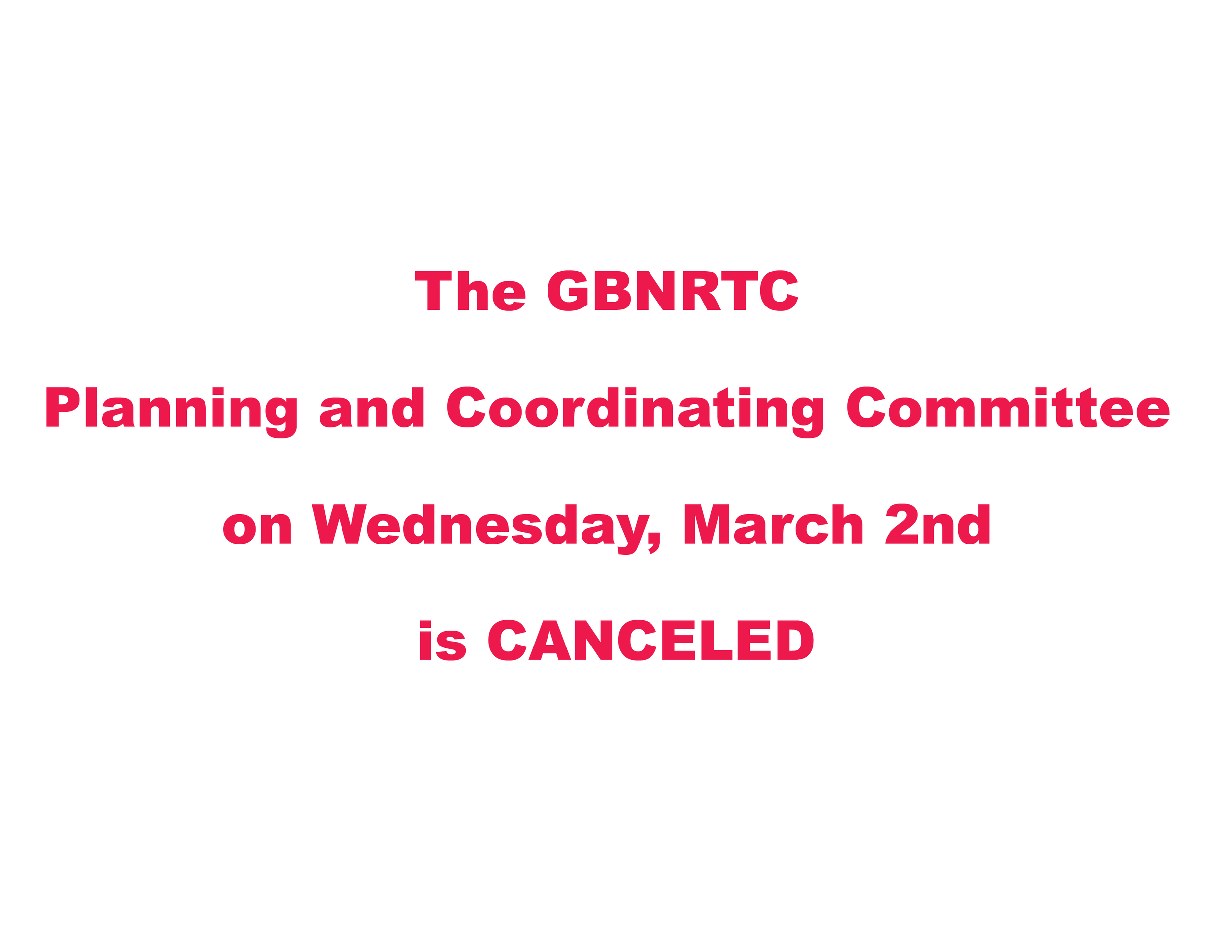 *CANCELED* Planning and Coordinating Committee (PCC) 