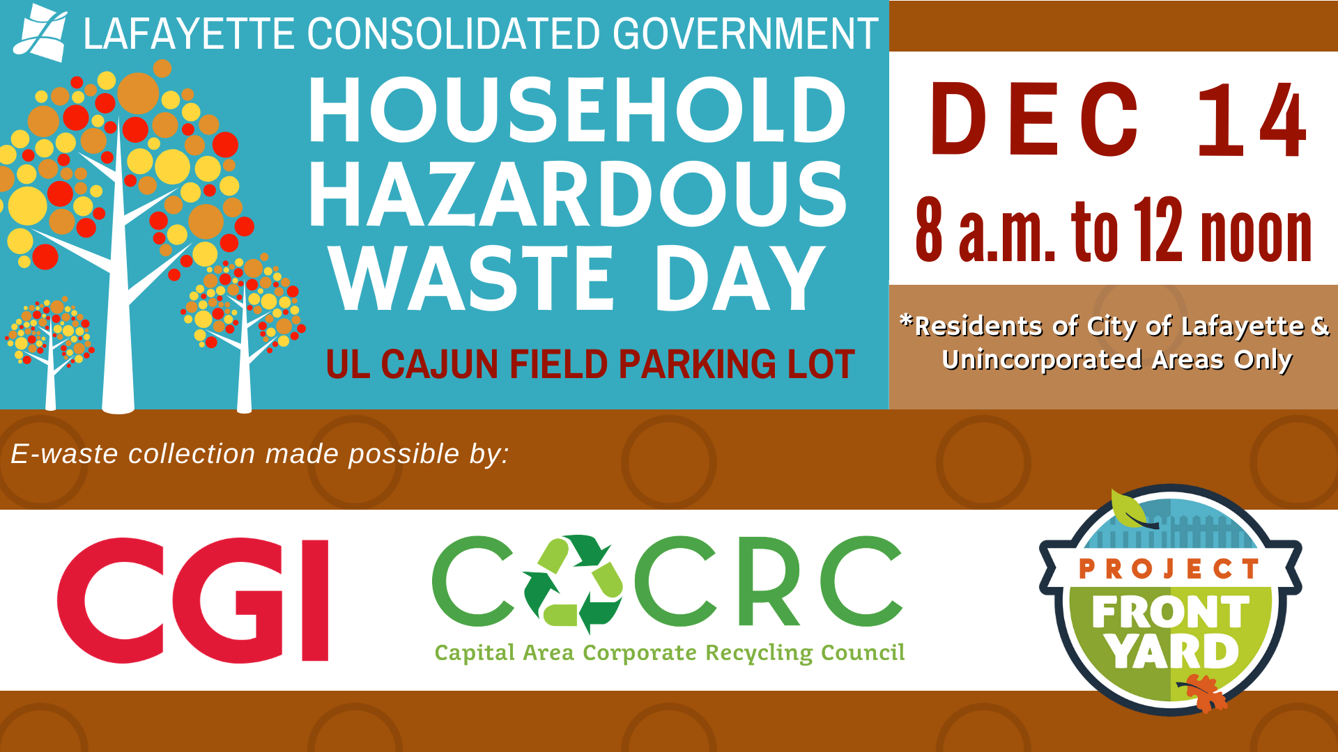 Household Hazardous Waste Day is December 14