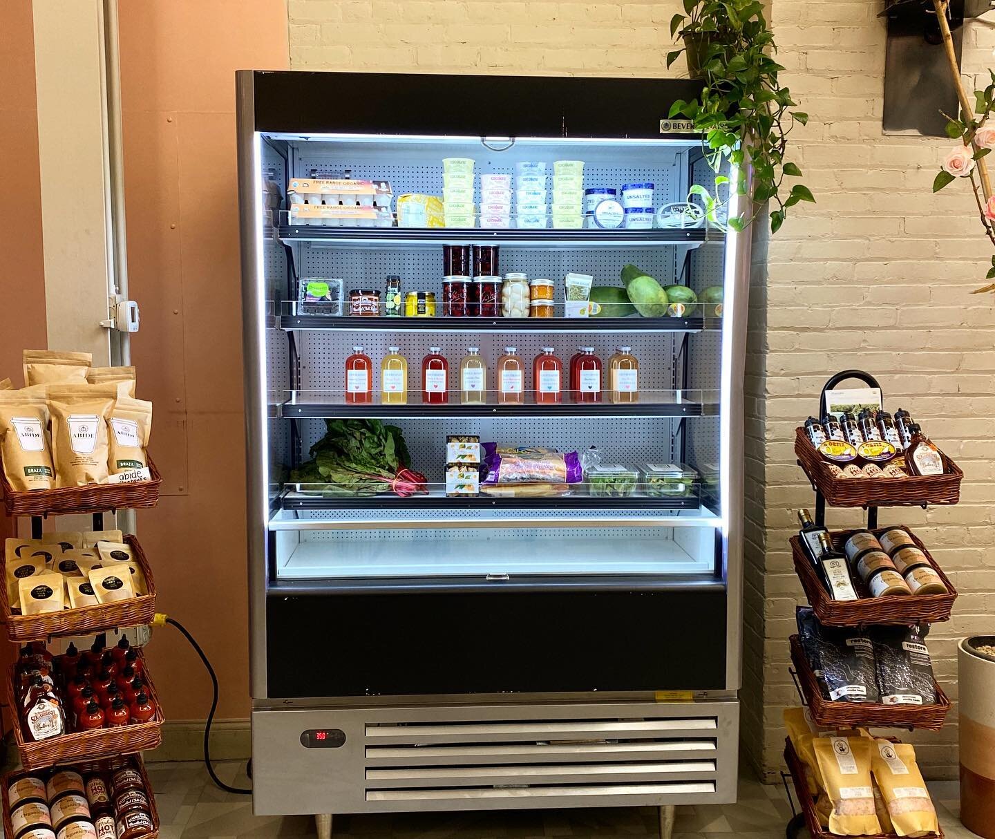 Have you seen our new cooler at @thecanninghouse yet? We&rsquo;ve stocked our fridge and baskets with some out of our favorite things, with much more to come!😍