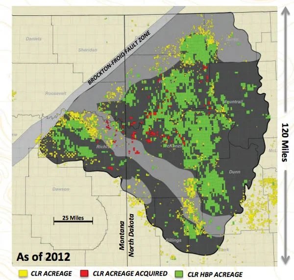 Continental Resources Bakken Shale Map