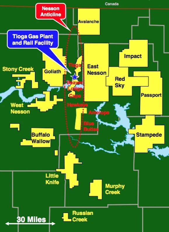 Hess Bakken Map