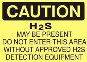 H2S Warning Sign