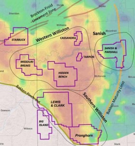 Whiting Bakken Map