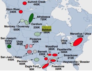 Exxon North America Play Map