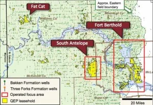 QEP Resources Bakken Three Forks Acreage Map