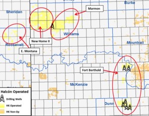 Halcon Resources Bakken Acreage Map