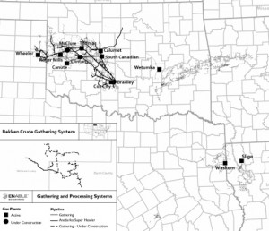 Enable Midstream's Gathering and Processing Assets
