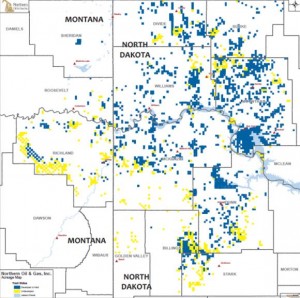 Northern Oil & Gas Bakken Acreage Map
