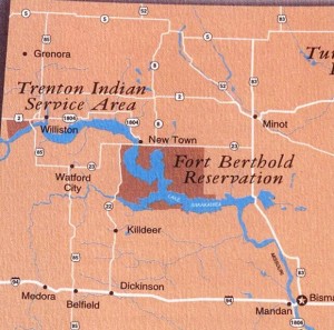 Western ND Tribal Lands Map