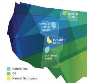 WPX Energy Rockies Asset Map