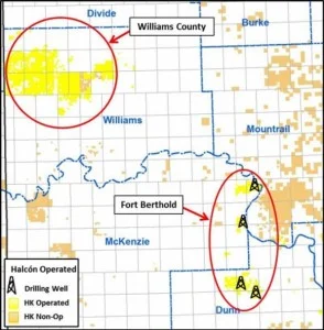 Halcon Bakken Acreage Map