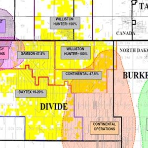 Magnum Hunter Resources' Bakken Acreage Map