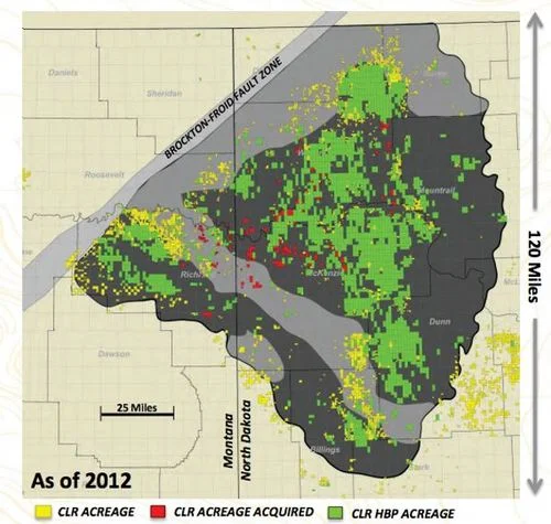  Continental's Bakken Shale Map