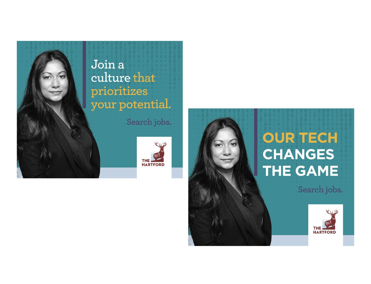 The Hartford Tech & Data Campaign Social Media Graphics