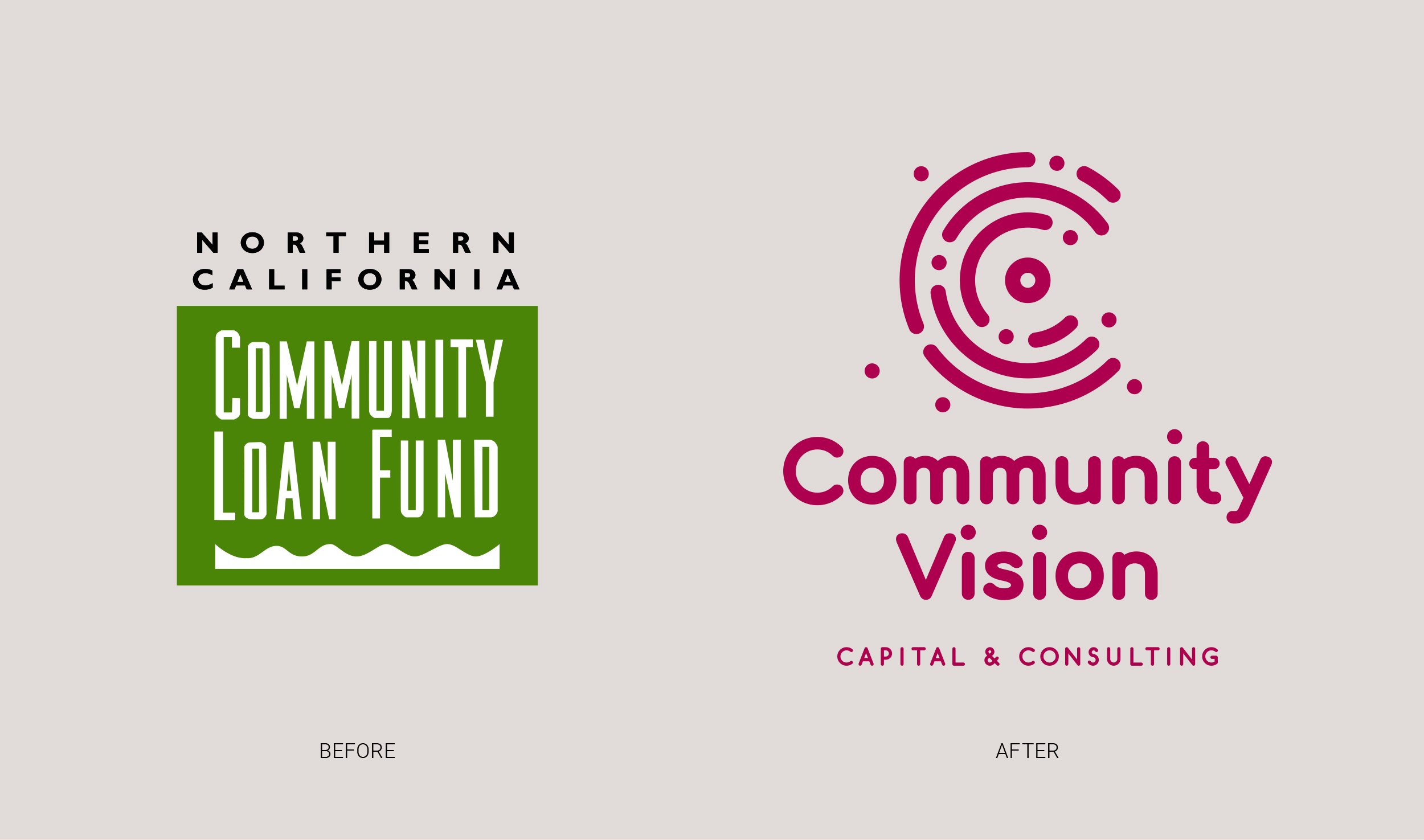 before logo and after logo