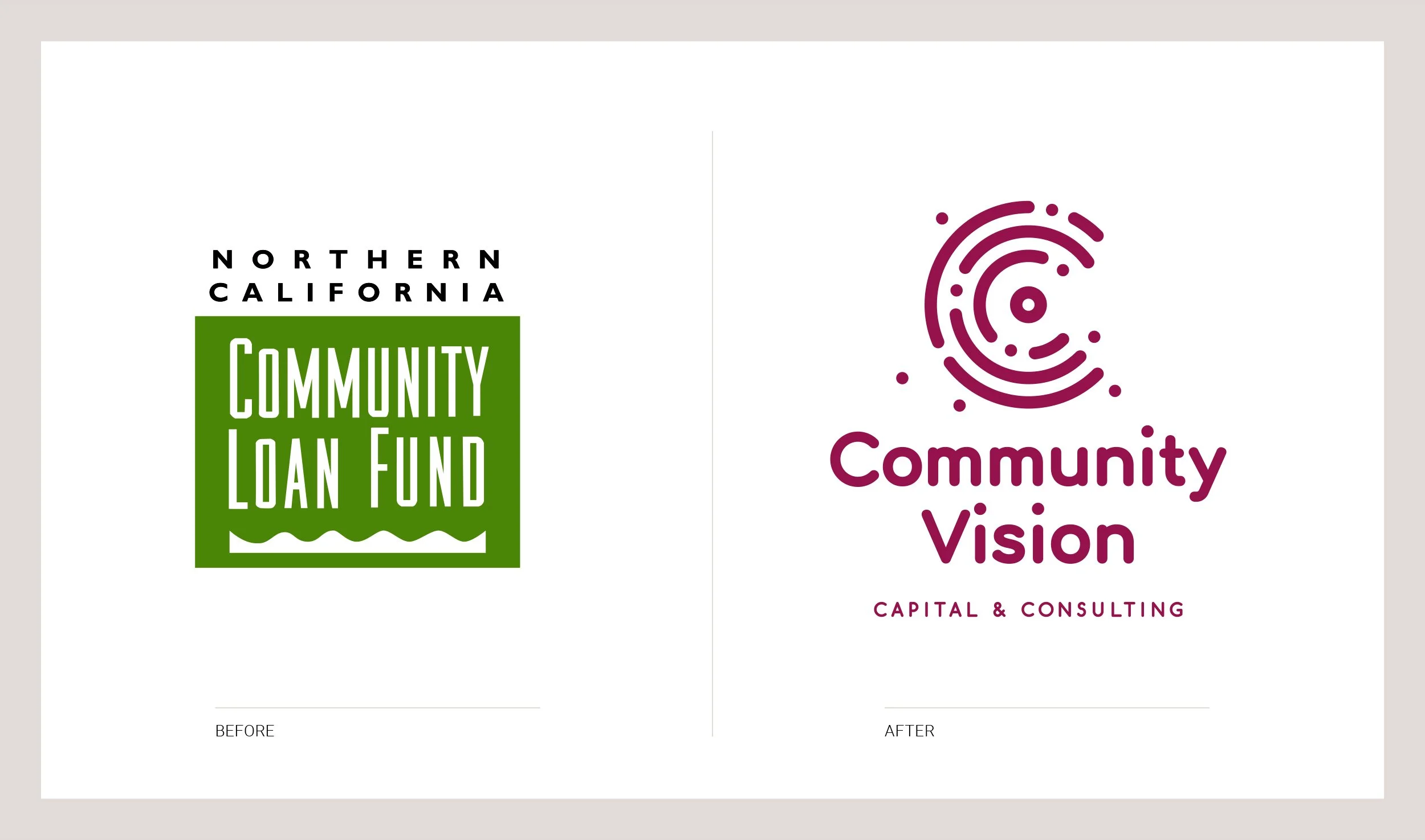 before logo and after logo