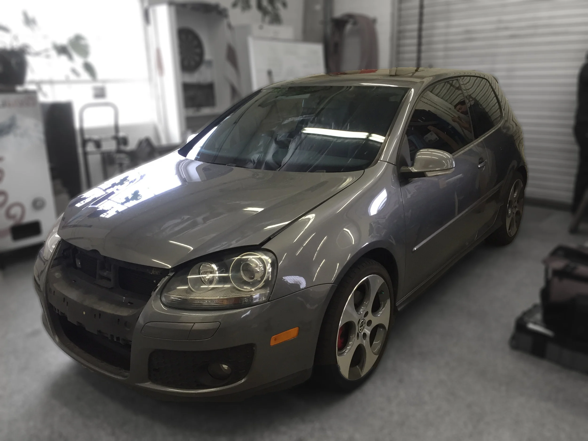 2006 Volkswagon GTI Color change wrap Silver-Army Green
