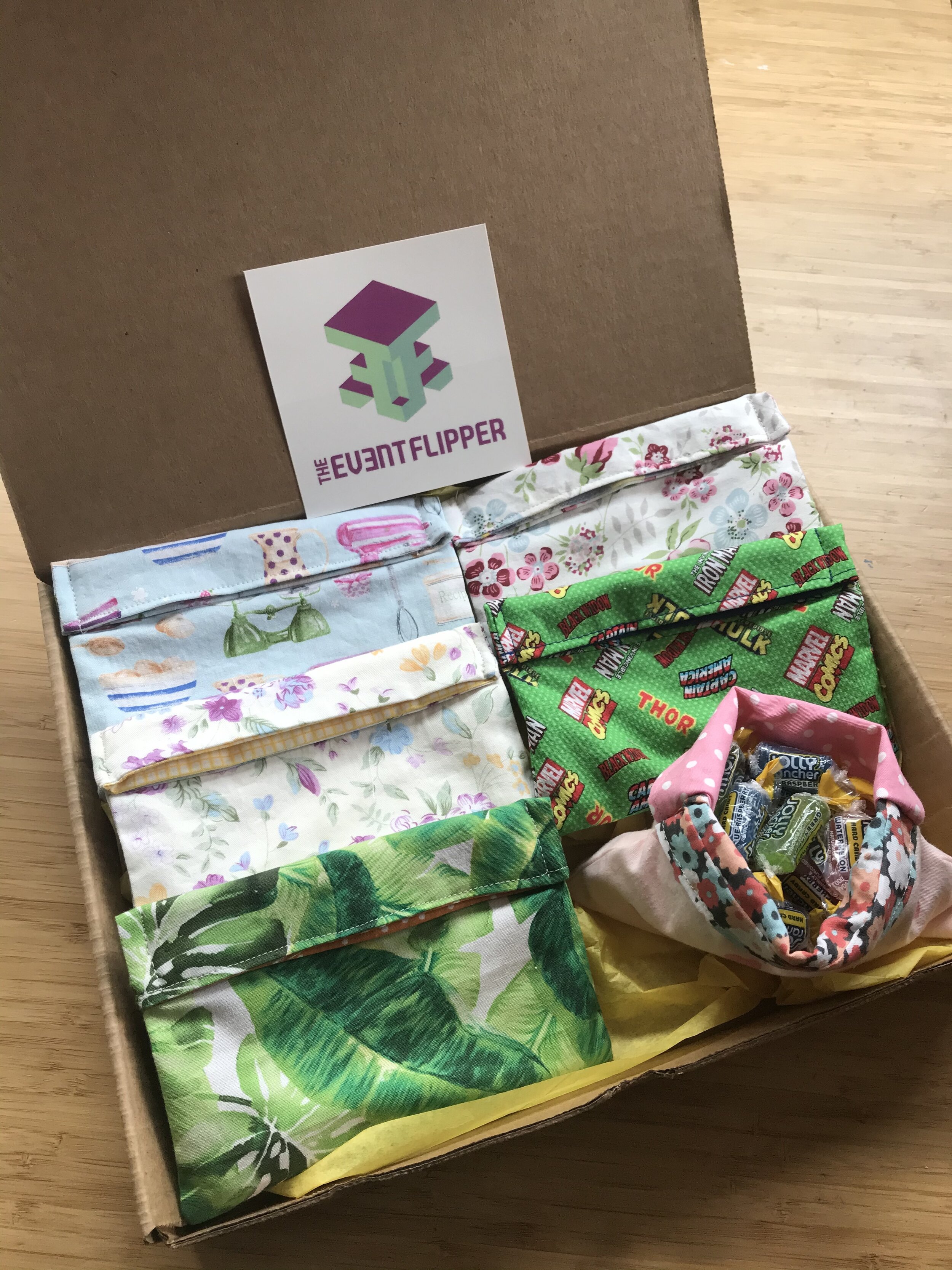 Reusable Snack Bag Box with Candy