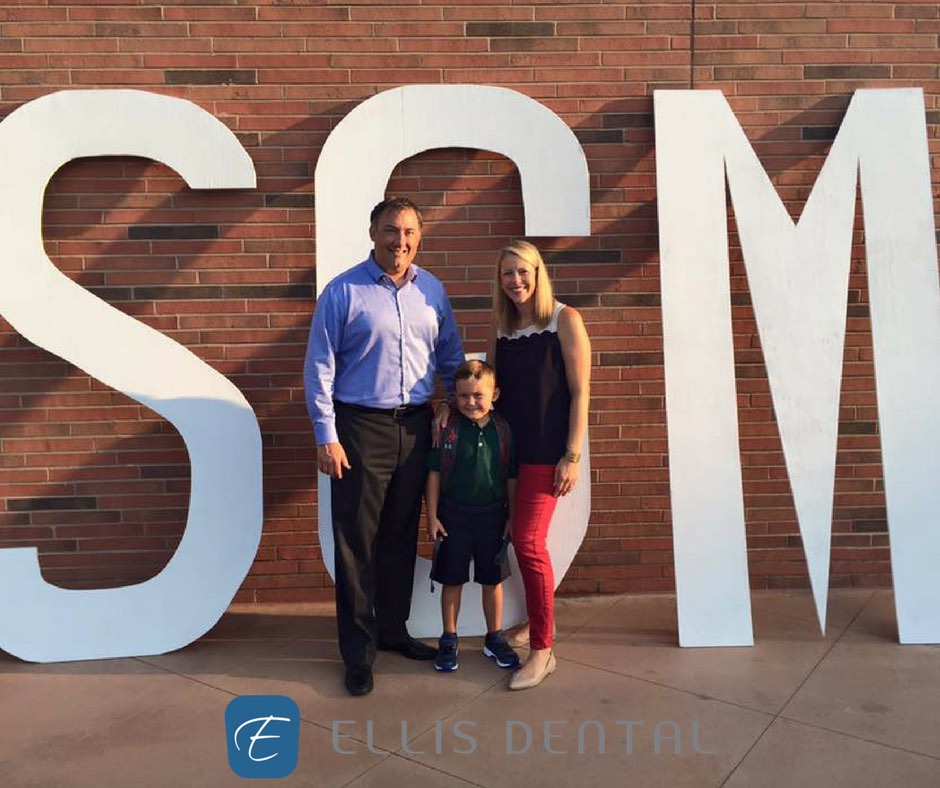 Dr. Ellis and her son Reid heading back to school