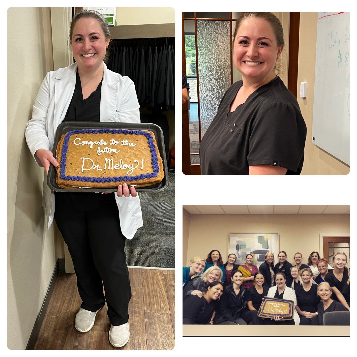 Sending off the future Dr. Meloy. Kylee, our sterilization assistant, is off to UMKC (that's University of Missouri - Kansas City) for dental school and we're so so so proud of her.  We can't wait until there's another female dentist in the world. We